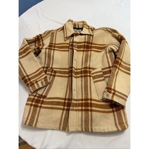 VTG Maine Guide Congress Jacket Mens L Plaid Heavy Flannel Hunting